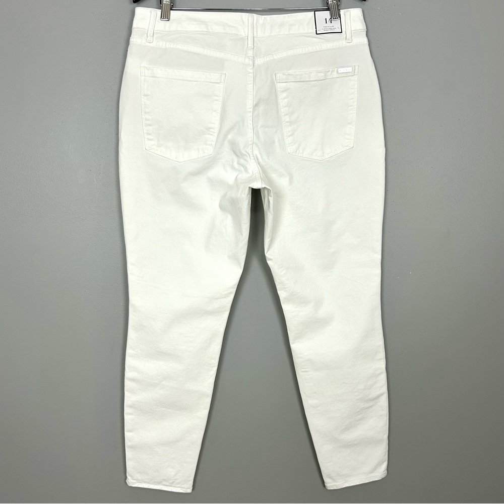 WHBM High-Rise Sculpt Ankle Skinny Jeans Women’s Size 14 Tummy Smoothing White - Picture 5 of 10